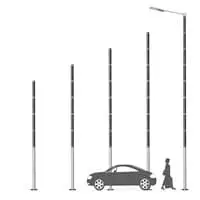Modular solar camera pole